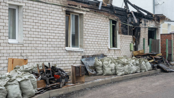 Professional Emergency Fire Cleanup technician working in Carrollton, VA